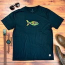 Camiseta Masculina Preta Jesus Peixe