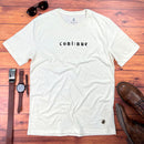 Camiseta Masculina Off White Aplique Cont;nue