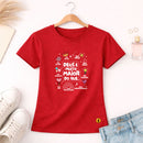 Camiseta Feminina  Vermelha Deus é Muito Maior 
