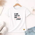 Camiseta Feminina Branca O Que Seria De Mim, Sem Ti, Jesus? 