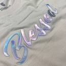 Camiseta Masculina Off White Blessed Holográfico