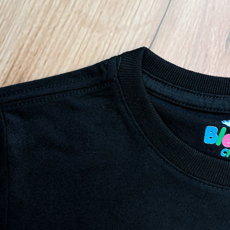 T-Shirt Infantil Preta Meu Real Super Herói