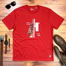 Camiseta Masculina Vermelha Esta é a Estação Esta é a Razão