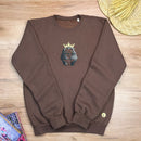 Moletom Marrom Coroa Cordeiro e Leão