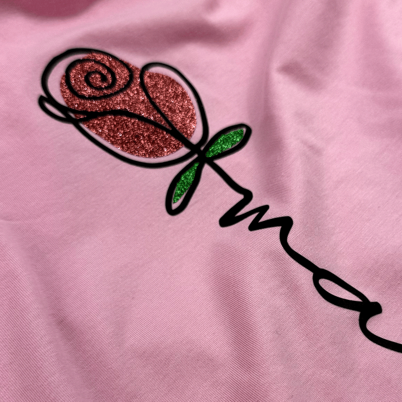 Camiseta Feminina Rosa Mãe Flor