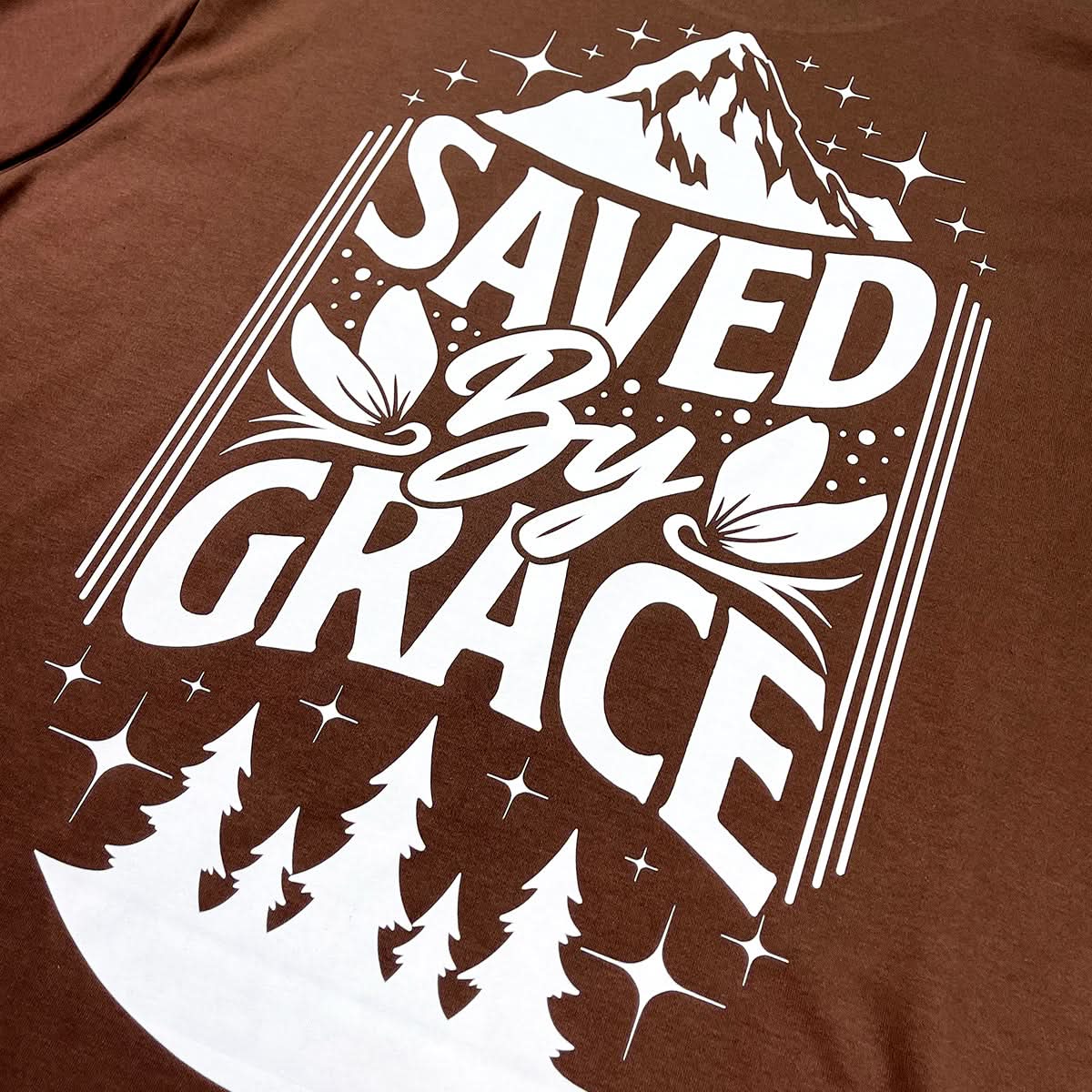 Oversized Marrom Full Saved By Grace