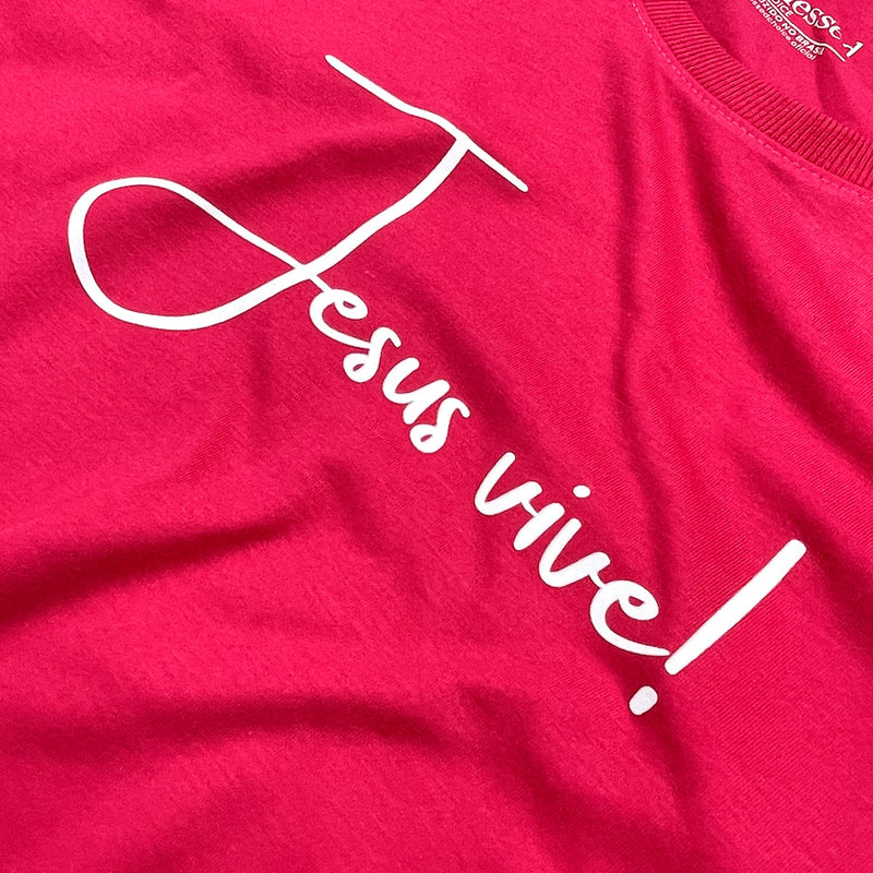 Camiseta Feminina Pink Jesus Vive!