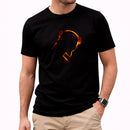 Camiseta Masculina Preta Jesus Fogo
