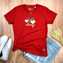 Camiseta Feminina Vermelha Aplique Always