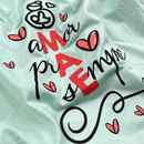 Camiseta Feminina Verde Menta Mãe Amor Pra Sempre