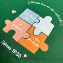 Camiseta Feminina Verde Quebra-Cabeça Ainda Que Eu Não Entenda