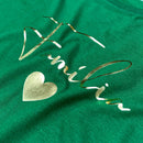 Camiseta Feminina Verde Família Coração Dourado