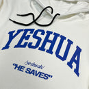 Moletom Canguru Com Capuz Off White Yeshua He Saves