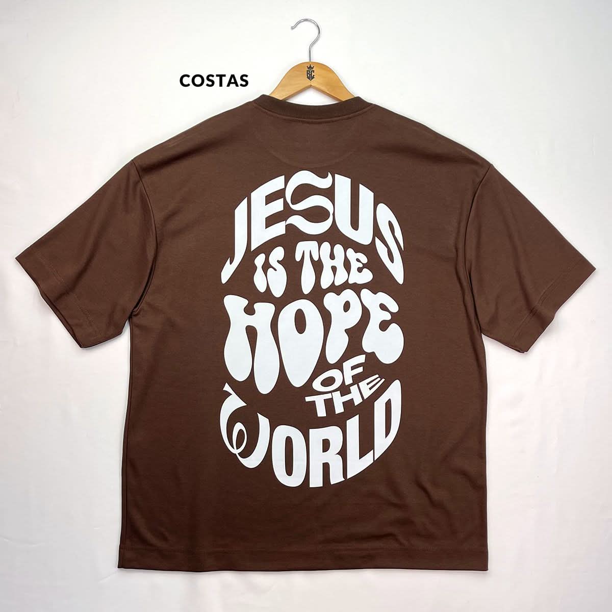 Oversized Marrom Full Jesus Is The Hope