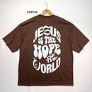 Oversized Marrom Full Jesus Is The Hope