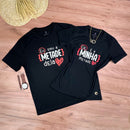 Kit Namorados Preta Eu Sou a Metade Dela Ele é a Minha Metade