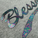 Moletom Cinza Aplique Blessed