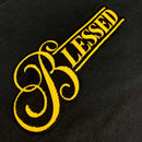Camiseta Masculina Preta Blessed Veludo