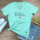 Camiseta Feminina Verde Menta Ela é Forte