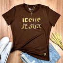 Camiseta Feminina Marrom Jesus Lives In Me