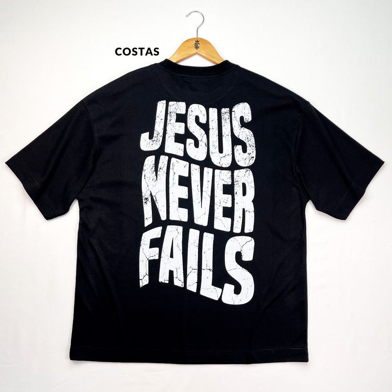 Oversized Preta Full Jesus Never Fails