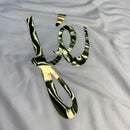 Camiseta Masculina Branca Fé Manuscrito Dourado