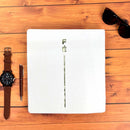 Camiseta Masculina Branca Fé Listra Dourado