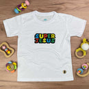 T-Shirt Infantil Branca Super Jesus