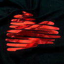 T-Shirt Infantil Preta Coração Vermelho