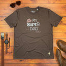 Camiseta Masculina Marrom My Super Dad