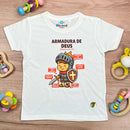 T-Shirt Infantil Off White Armadura De Deus