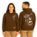 Moletom Canguru Com Capuz Marrom Foi Por Você!