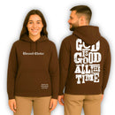 Moletom Canguru Com Capuz Marrom God Is Good All The Time