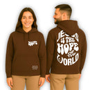 Moletom Canguru Com Capuz Marrom Jesus Is The Hope
