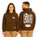 Moletom Canguru Com Capuz Marrom Saved By Grace