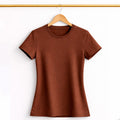 Camiseta Feminina Marrom Lisa