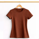 Camiseta Feminina Marrom Lisa
