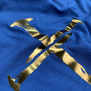 Camiseta Masculina Azul Cruz E Prego