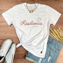 Camiseta Feminina Branca Resiliência