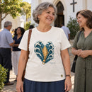 Camiseta Feminina Off White Ele abriu o mar — Ambientada 04