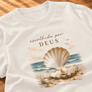 Camiseta Feminina Off White Escolhida por Deus — Zoom