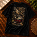 Camiseta Oversized Preta Água em vinho — Costas