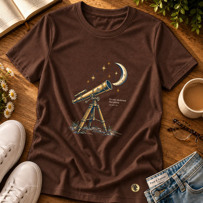 Camiseta Feminina Marrom Os céus declaram Sua glória — Principal 01
