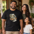 Camiseta Masculina Preta O Pai corre ao encontro — Ambientada 03