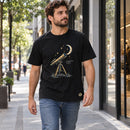 Camiseta Masculina Preta Os céus declaram Sua glória — Ambientada 01