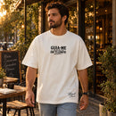 Camiseta Oversized Off White Guia-me — Ambientada 01
