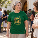 Camiseta Feminina Verde Paz na Terra — Ambientada 04
