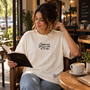 Camiseta Oversized Off White Guia-me Pra Que em Tudo em Ti Confie — Ambientada 03