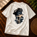 Camiseta Oversized Off White Guia-me Pra Que em Tudo em Ti Confie — Costas