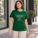 Camiseta Feminina Verde Gratidão pelo que foi — Ambientada 02